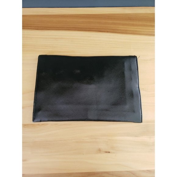 Vintage Faux‎ Leather Black Envelope Clutch - Picture 2 of 4